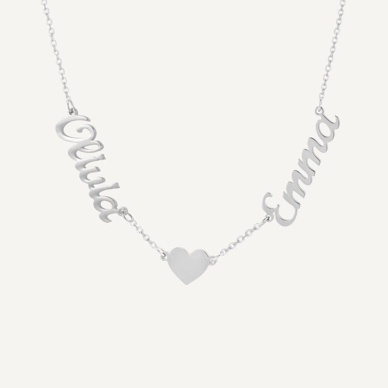 Collier Coeur 2 Prénoms