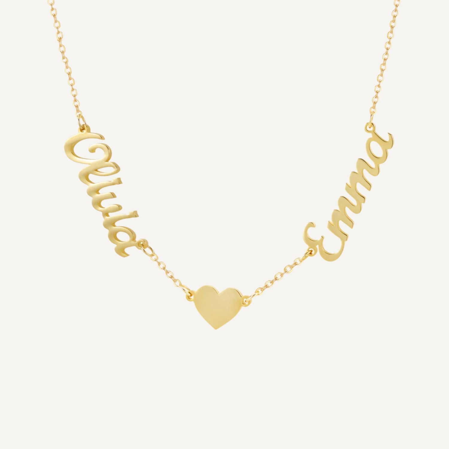 Collier Coeur 2 Prénoms