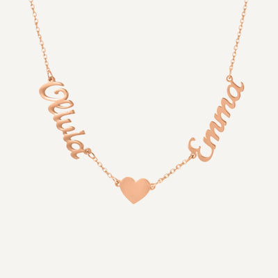 Collier Coeur 2 Prénoms