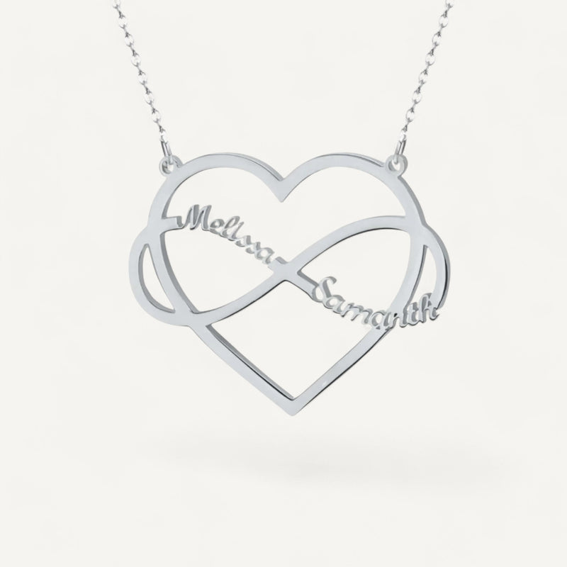 Collier Coeur Personnalisé 2 Prénoms