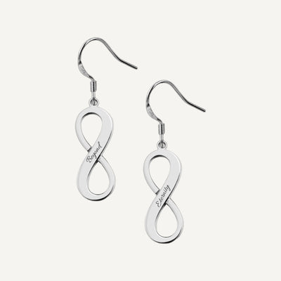 Boucles d'Oreilles Personnalisé Infini S925