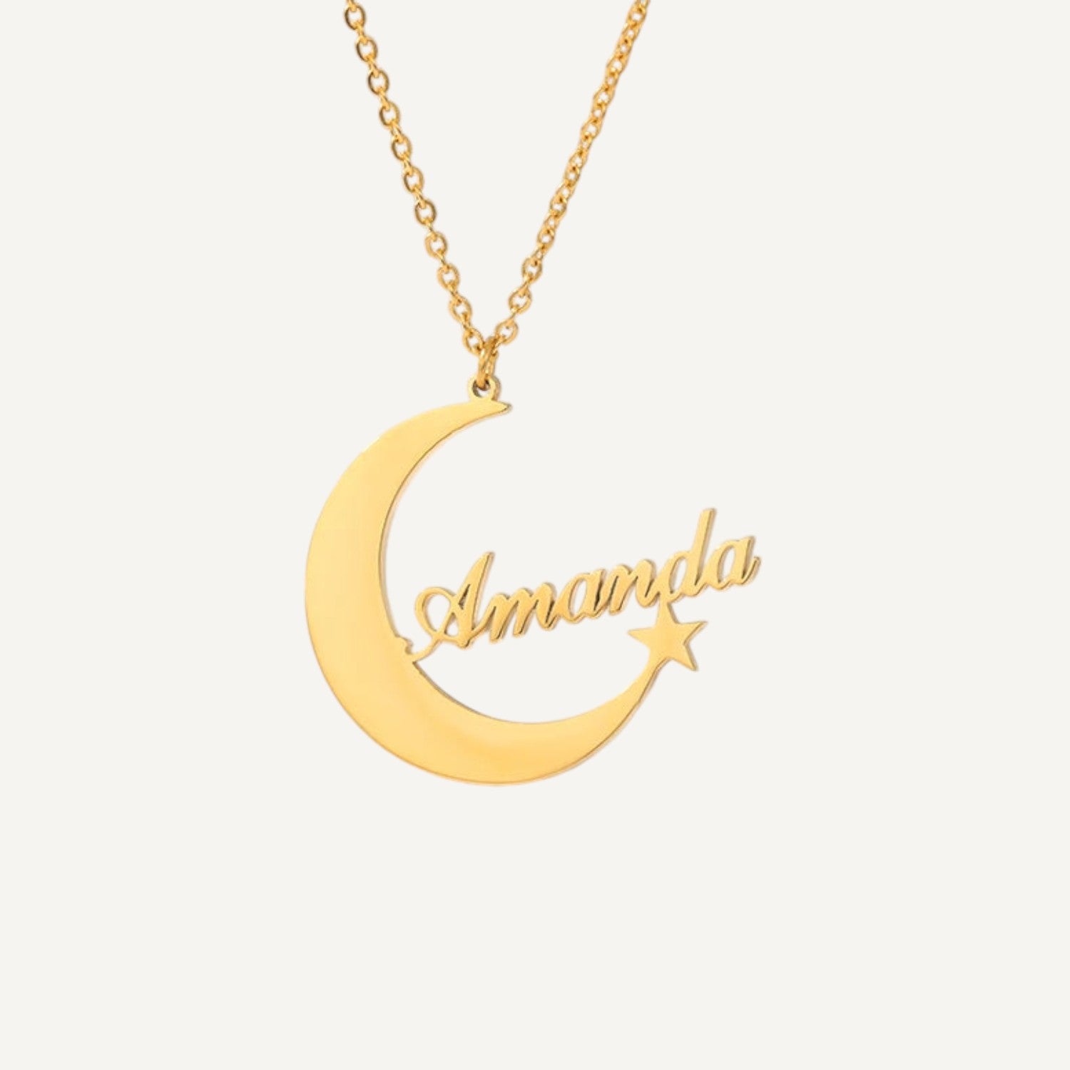 Collier Prénom Lune Personnalisé