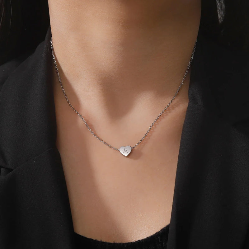 Collier Coeur Personnalisé Initiale