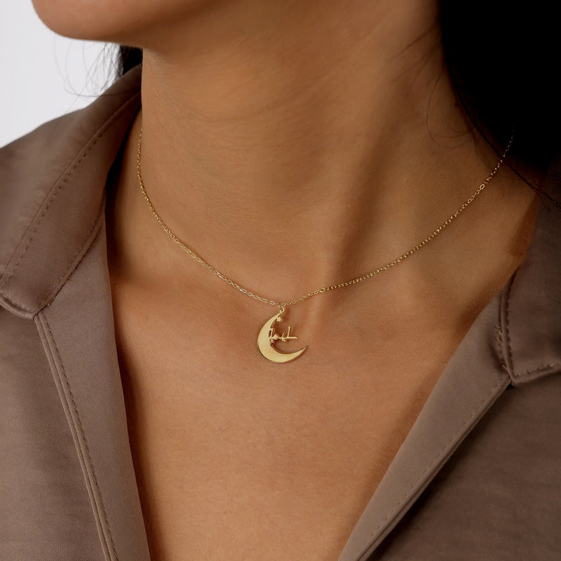 Collier Personnalisé Lune Arabe