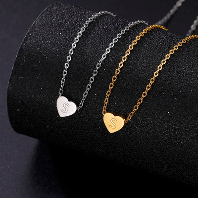 Collier Coeur Personnalisé Initiale