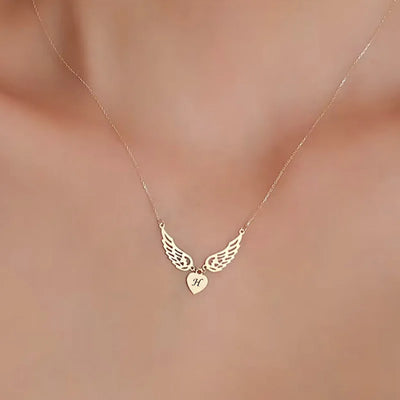 Collier Personnalisé Initial Ange