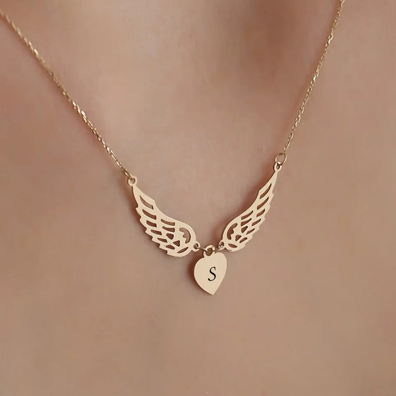 Collier Personnalisé Initial Ange