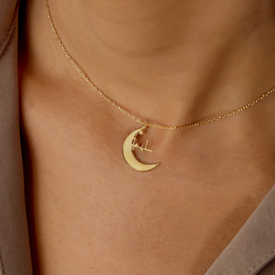 Collier Personnalisé Lune Arabe